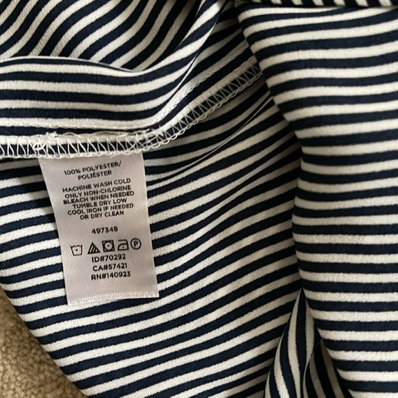 Ann Taylor Loft blue and white striped blouse - Picture 6 of 7
